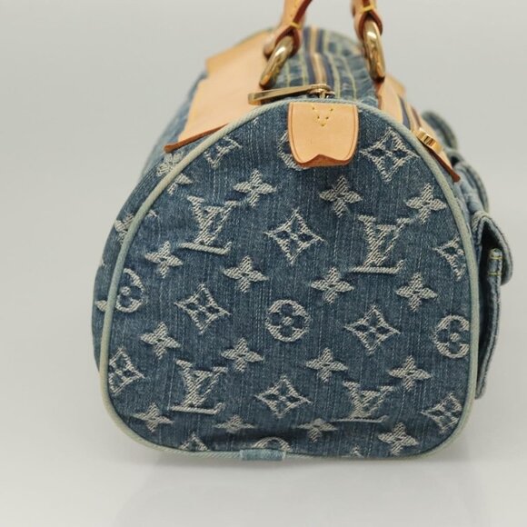 LOUIS VUITTON Monogram Denim Neo Speedy Hand Bag Blue - Picture 5 of 16